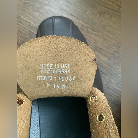 L.L. BEAN Men’s Bean Boots Gumshoes Tan Brown MEN’S size 14 BRAND NEW - Picture 12 of 14